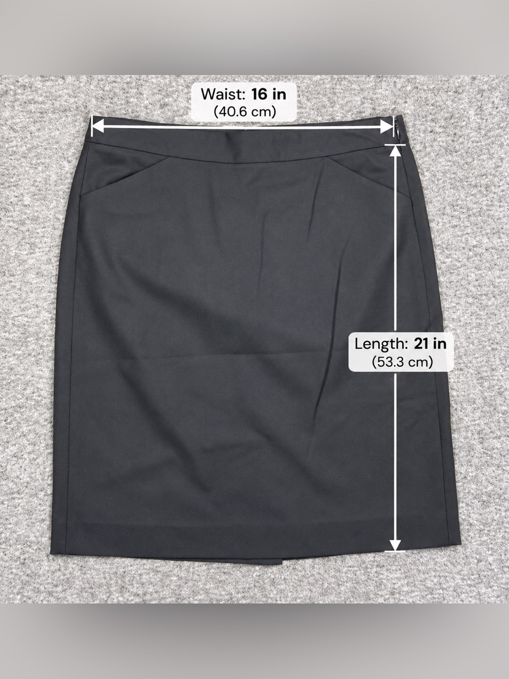 Theory Black 96% Wool Stretch Pencil Skirt Size 6 Made in USA
